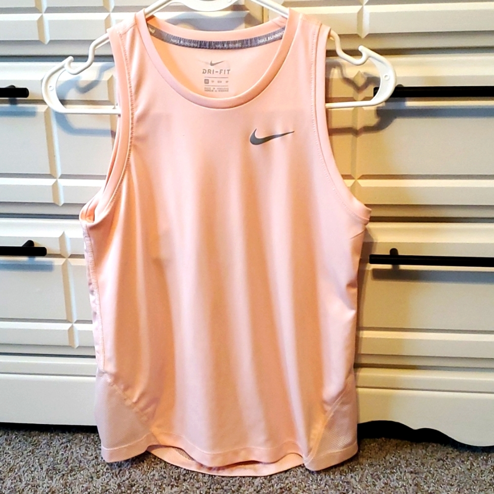 Nike Dri-Fit Running Tank in Blush, Size XS